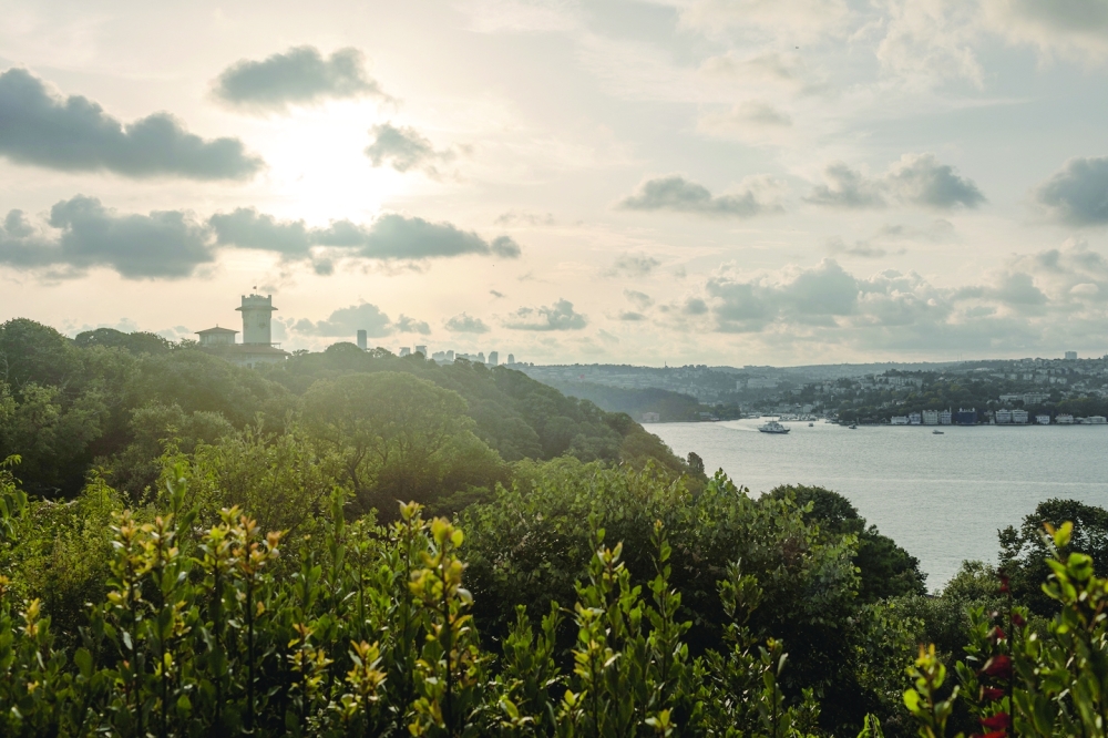 From its hilltop perch, Hidiv Kasri looks over the Bosphorus to the European side of Istanbul, Aug. 20, 2022. (Bradley Secker/The New York Times)