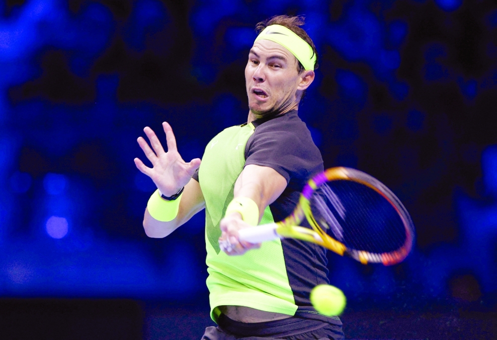 Tennis - ATP Finals Turin - Pala Alpitour, Turin, Italy - November 17, 2022 Spain's Rafael Nadal in action during his group stage match against Norway's Casper Ruud REUTERS/Guglielmo Mangiapane
