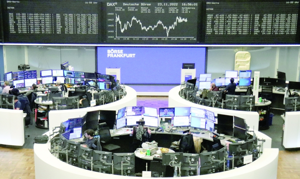 The German share price index DAX graph is pictured at the stock exchange in Frankfurt. — Reuters