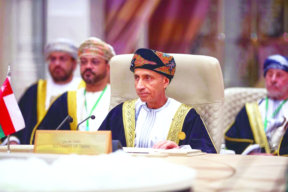 HH Sayyid Fahd bin Mahmood al Said, Deputy Prime Minister for the Council of Ministers, at the GCC summit in Riyadh on Friday.