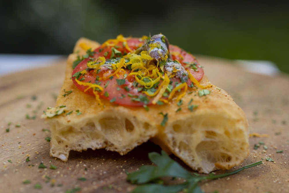 Sensazioni della Costiera (sensation of the coast) deep-fried pizza at Pepe in Grani in Caiazzo, in the province of Caserta, Italy, in October 2022. (Roberto Salomone/The New York Times)