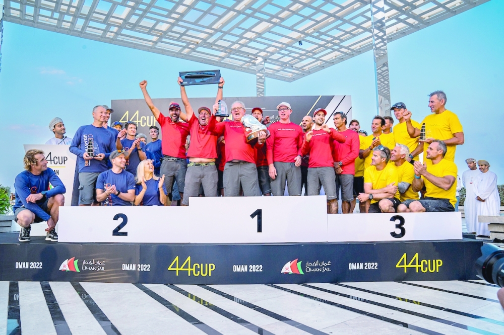 Top three overall winners of 44Cup الفائزون بالمراكز الثالثة الأولى في بطولة كأس 44 الدولية