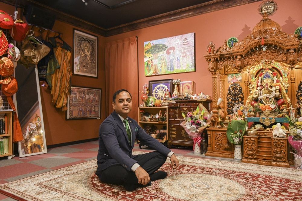 Yogendra Puranik, the first person from India to win elected office in Japan, at the Indian cultural center he manages in the Edogawa Ward of Tokyo, Oct. 1, 2022.  (Noriko Hayashi/The New York Times) 