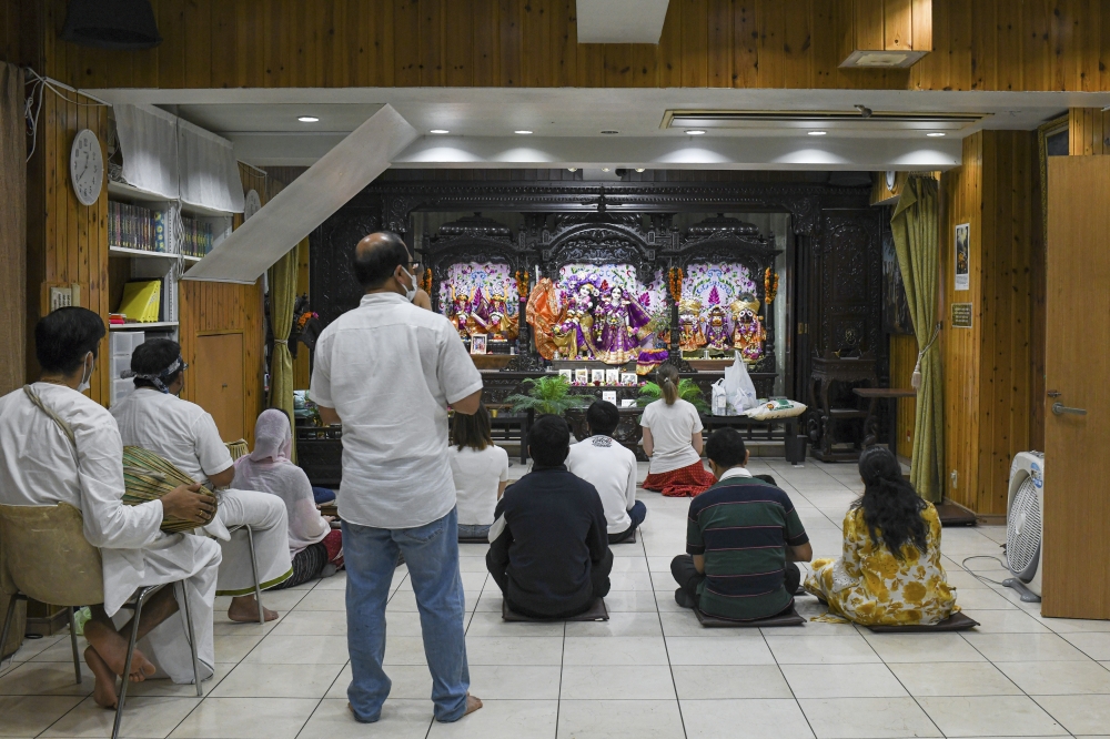 A Hare Krishna temple in Edogawa Ward, an area of Tokyo with many Indians, Sept. 18, 2022.  (Noriko Hayashi/The New York Times) 