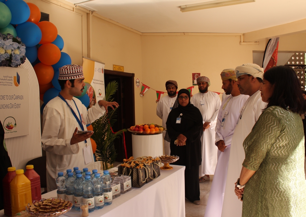 Dr Said jaboob, Dr Nawal Salaheddin and other staff members at the launch of the campaign.