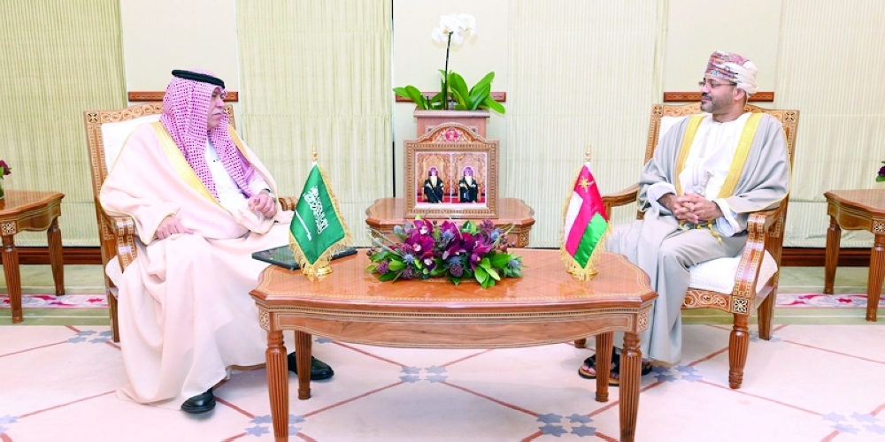 Sayyid Badr bin Hamad al Busaidy with Dr Majid Abdullah al Qasabi.