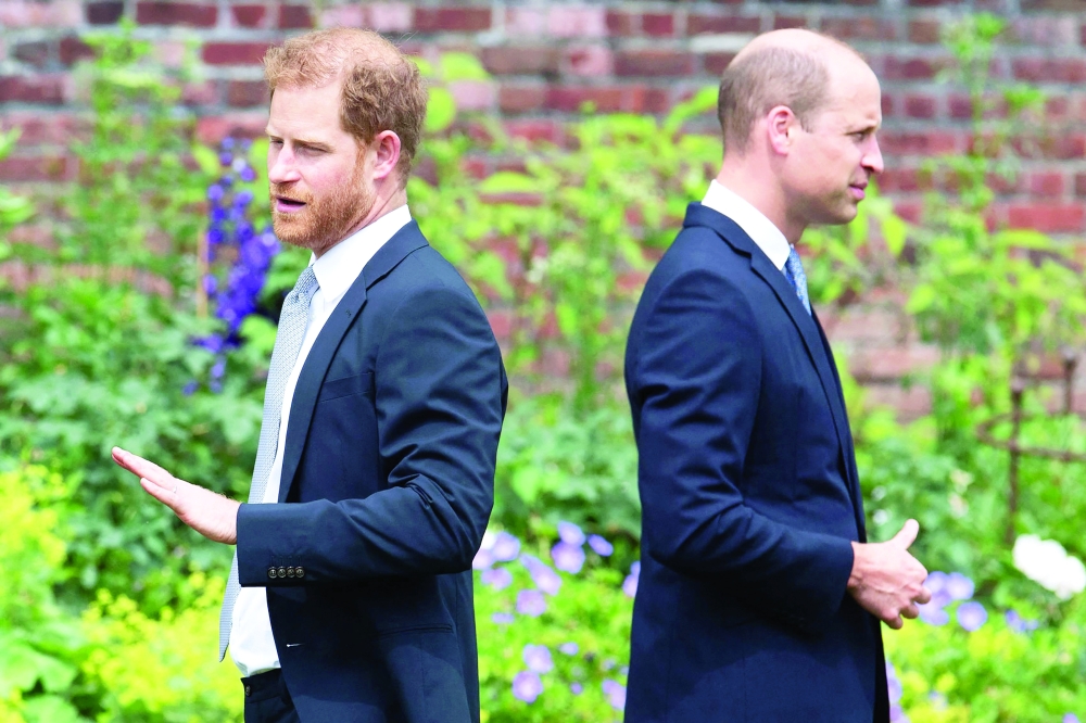 Prince Harry with Prince William. AFP file photo