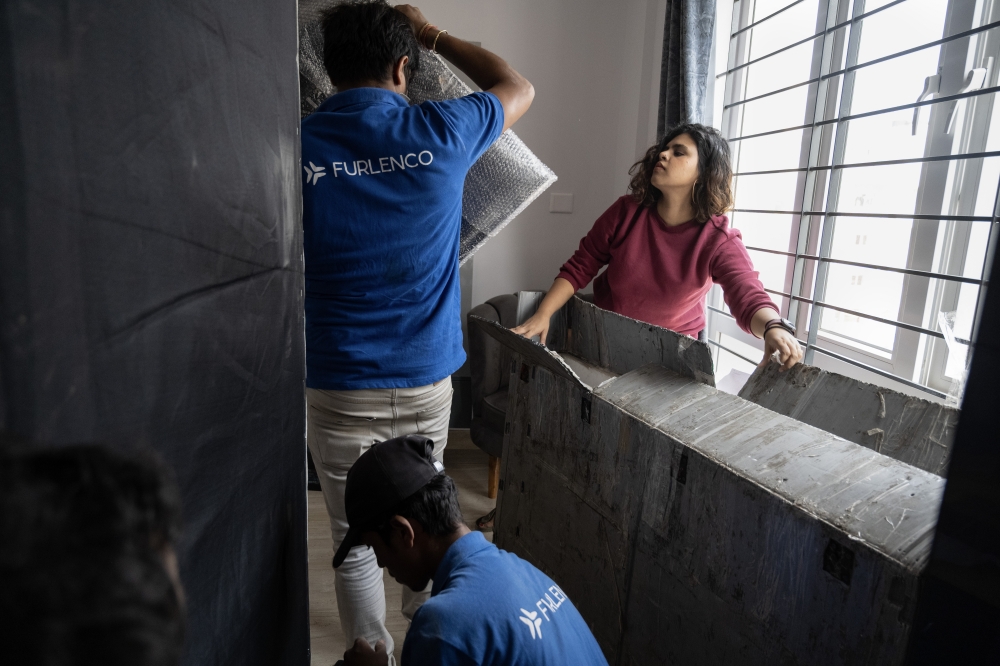 Ruchita Chandrashekar in the apartment she found after a difficult search, in Bengaluru, India, Jan. 13, 2023. (Saumya Khandelwal/The New York Times)