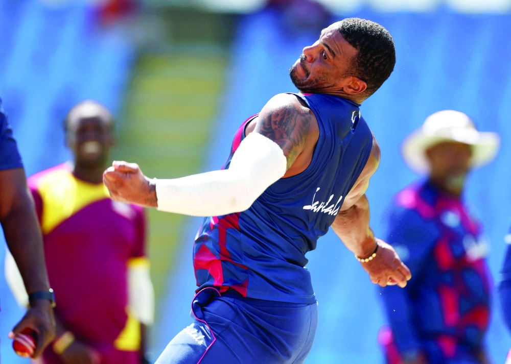West Indies' Shannon Gabriel during nets. -- Reuters 