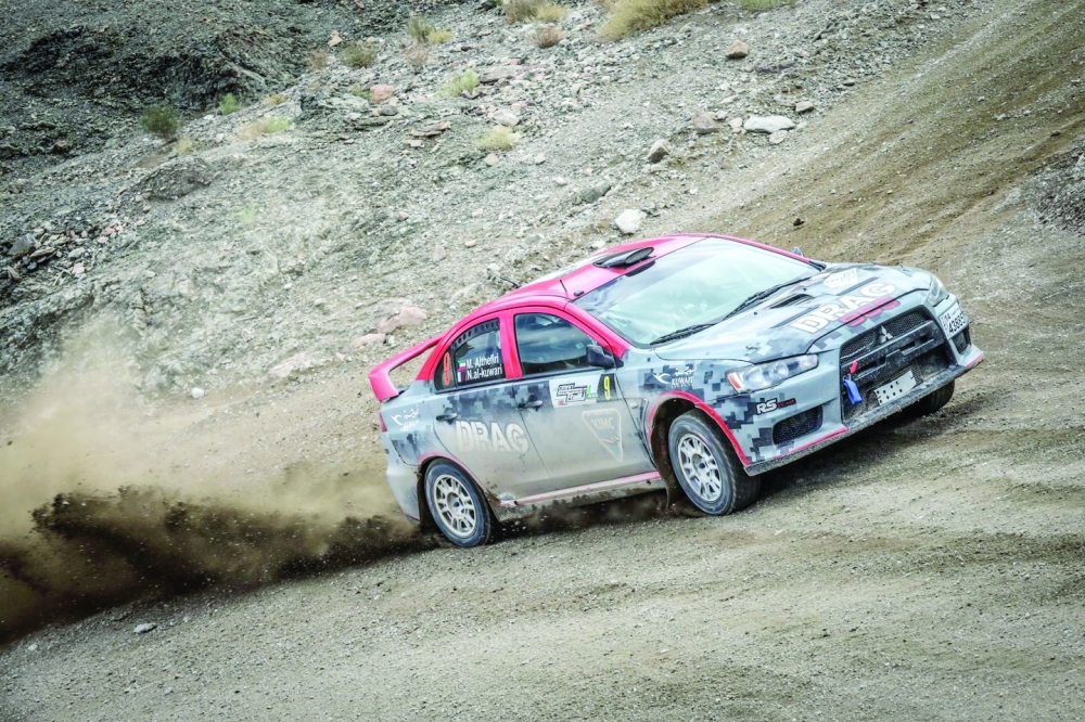 MERC2 leader Meshari Al-Thefiri in Oman Rally action.