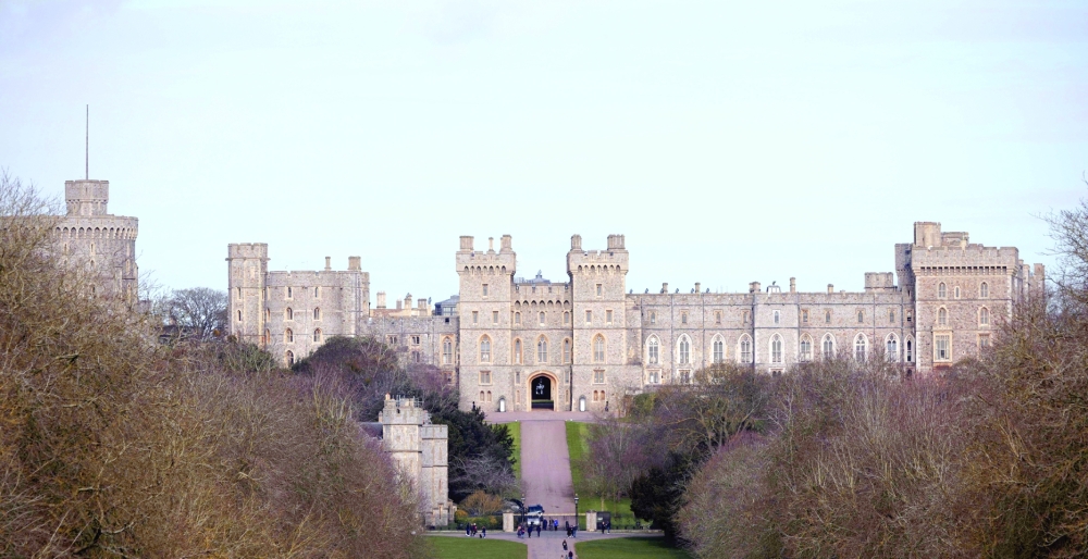 A general view shows The Round Tower (L) and The Long Walk leading to Windsor Castle. - AFP File