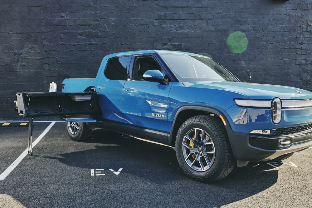 The Rivian R1T electric truck in Brooklyn, Nov. 9, 2021. (Bryan Derballa/The New York Times)