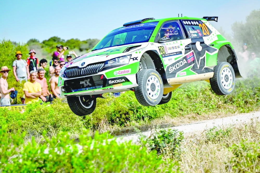 Andreas Mikkelsen in action with Toksport in Sardinia last year. 