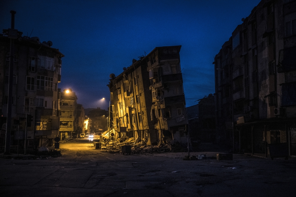 Damaged buildings in Antakya, Hatay region, Turkey, on Thursday, Feb. 9, 2023. (Sergey Ponomarev/The New York Times)
