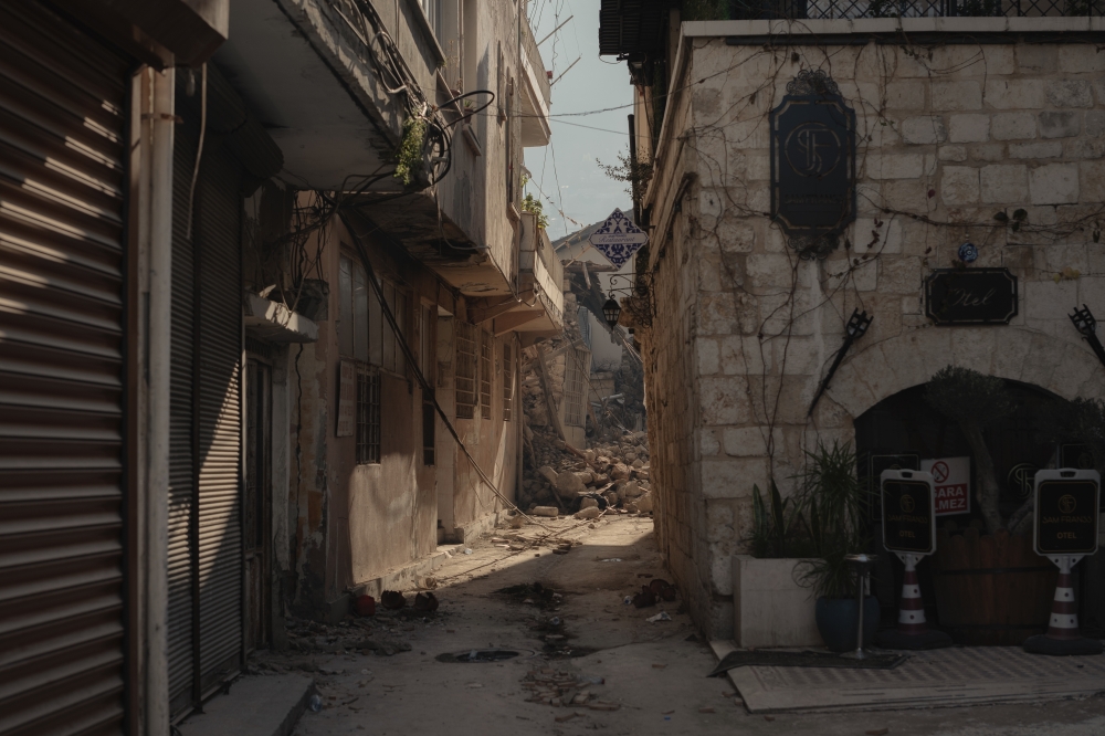 Ruins after the earthquake in the old quarter of Antakya, in Hatay Province, Turkey, on Feb. 9, 2023. (Emily Garthwaite/The New York Time)