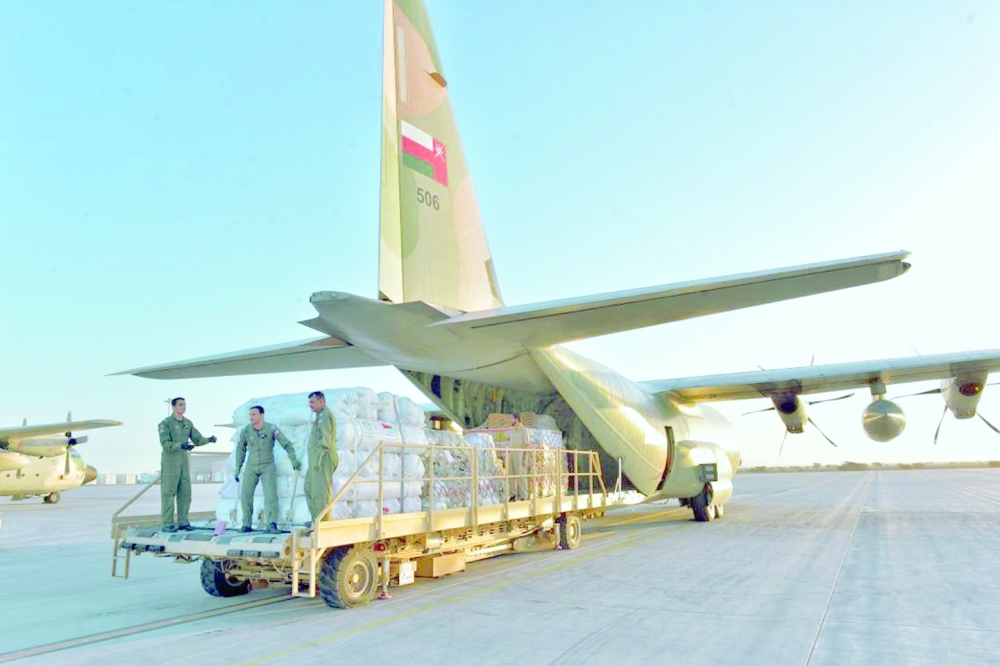 Following the Royal orders of His Majesty Sultan Haitham bin Tariq, a Royal Air Force of Oman flight with relief supplies for earthquake victims reached Syria. Another RAFO flight transported a team of the Civil Defence and Ambulance Authority to Turkey for search and rescue operations.