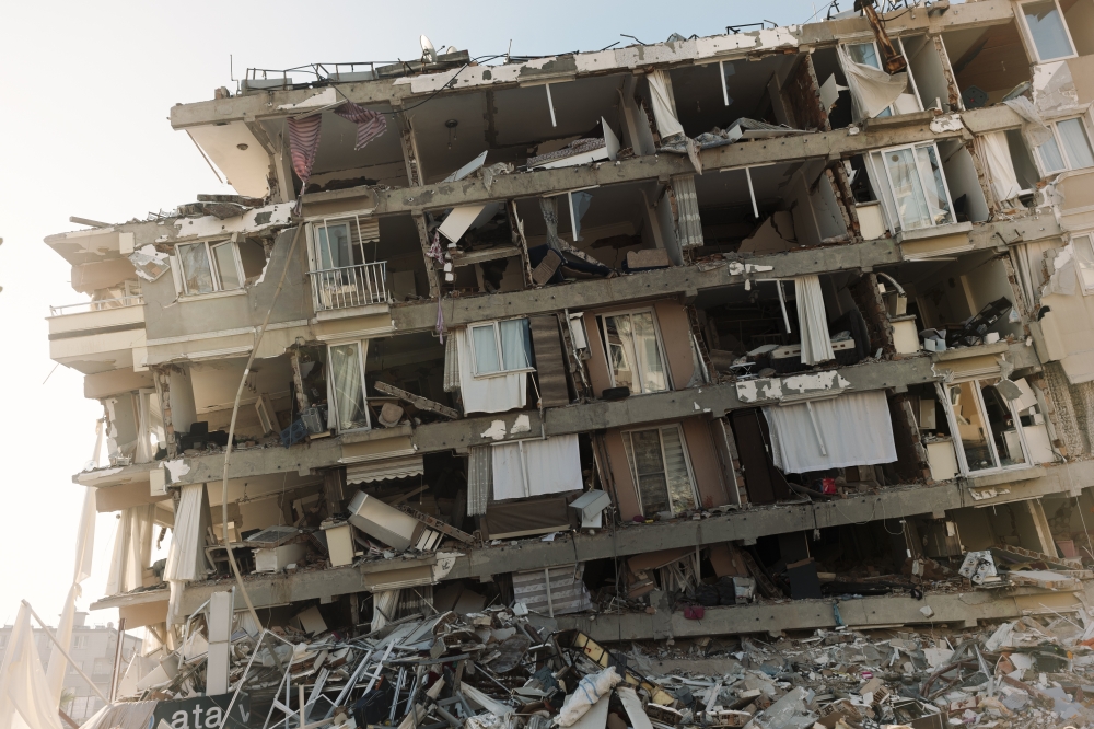 A destroyed apartment complex is cleared in Antakya, the capital of Hatay Province, Turkey on Friday, Feb. 10, 2023. (Emily Garthwaite/The New York Times)