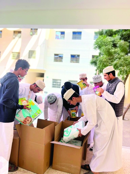 Omani students collect relief aid for Turkiye and Syria - Oman Observer
