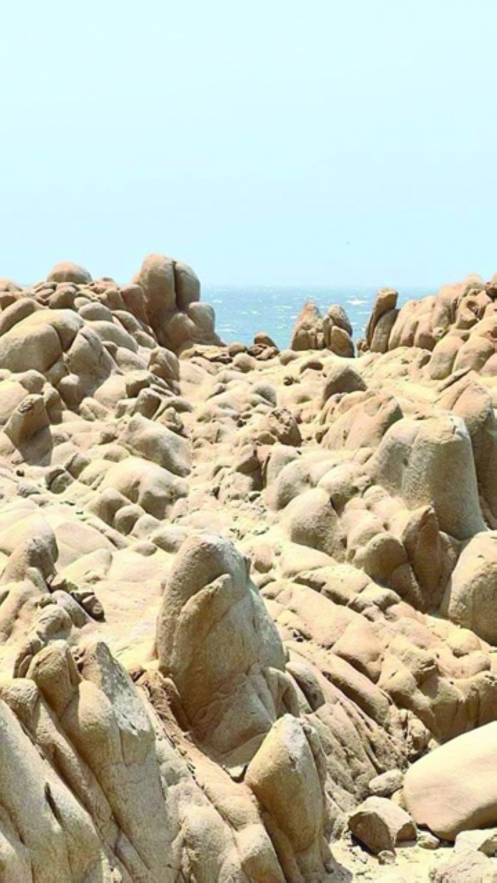 A view of the granite rocks in Hasik, the oldest rocks in Oman, 850 million years old