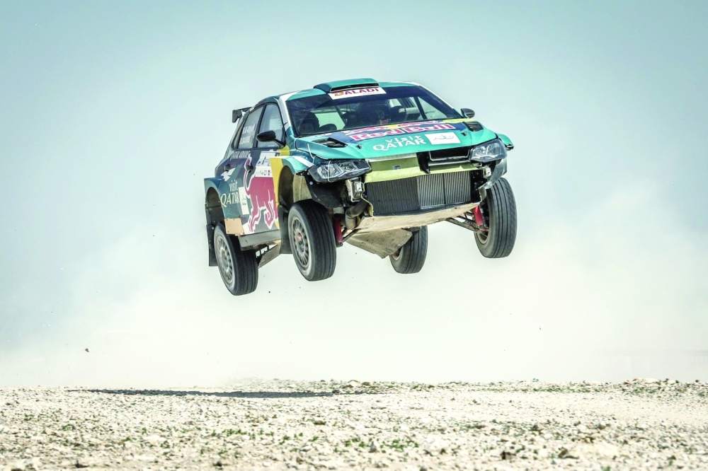 Nasser Saleh Al-Attiyah in flying form in Qatar.