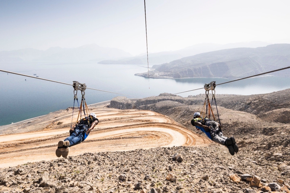1,800-metre dual zipline project opens in Khasab - Oman Observer