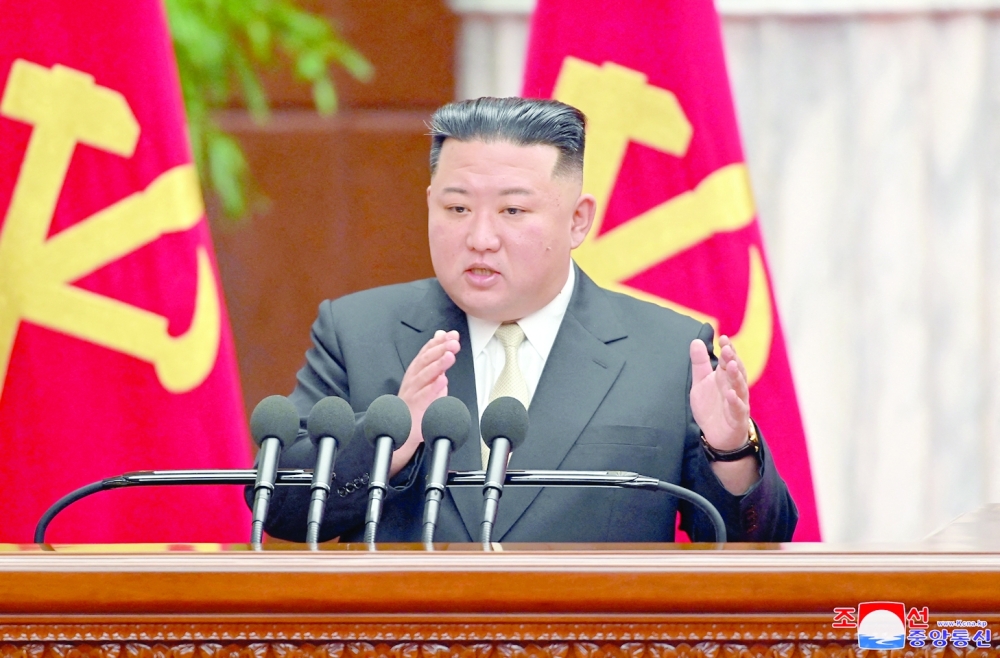 North Korean leader Kim Jong Un attends the 7th enlarged plenary meeting of the 8th Central Committee of the Workers' Party of Korea in Pyongyang, North Korea. - Reuters
