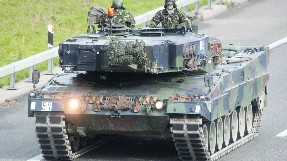 
A Leopard 2 tank during a Swiss military exercise in November. - Reuters

