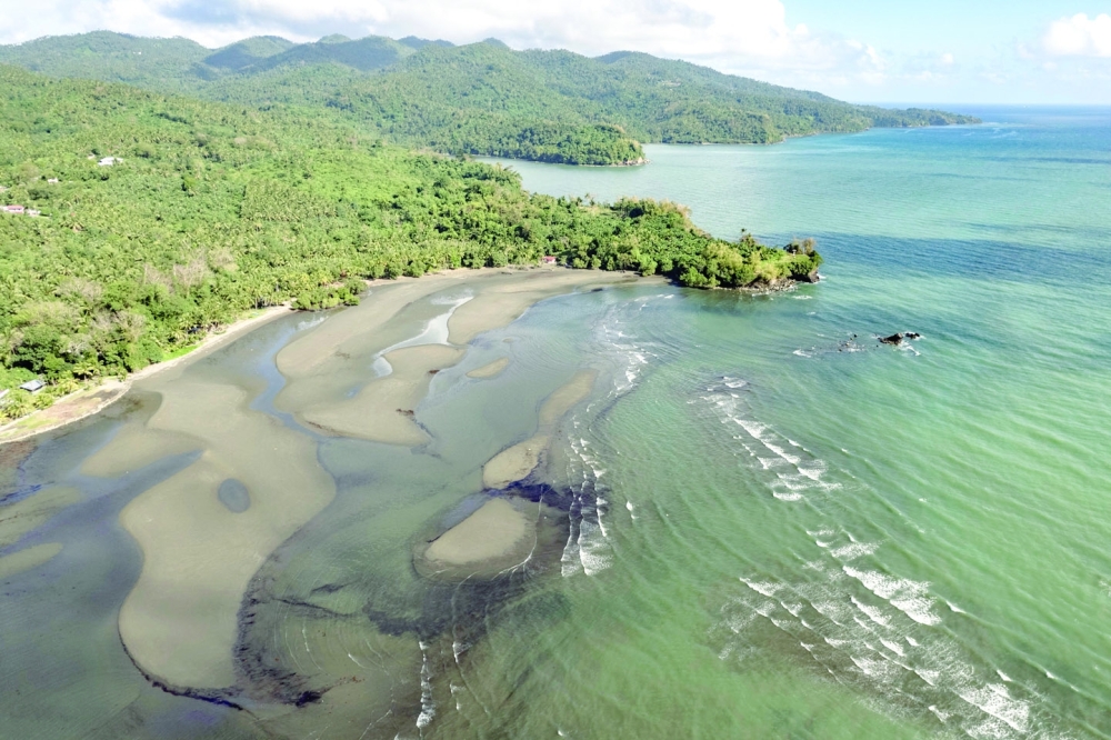 An aerial view shows the oil spill from the sunken fuel tanker MT Princess Empress on the shores of Pola, Philippines. — Reuters
