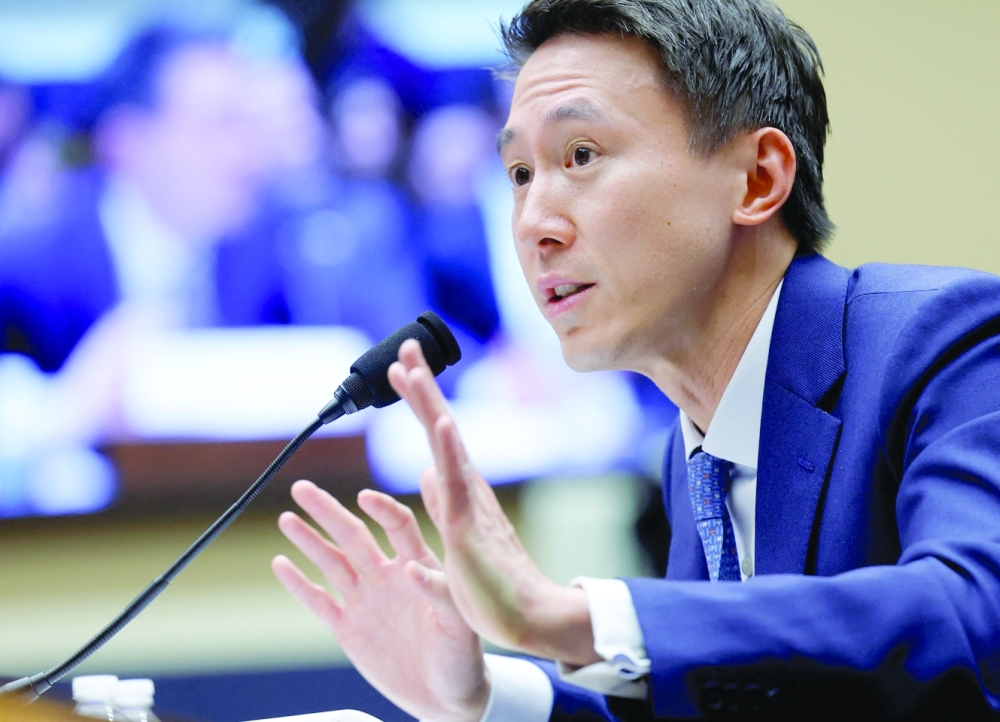 TikTok Chief Executive Shou Zi Chew testifies before a House Energy and Commerce Committee hearing entitled 'TikTok: How Congress can Safeguard American Data Privacy and Protect Children from Online Harms,' as lawmakers scrutinise the Chinese-owned video-sharing app, on Capitol Hill in Washington. - Reuters