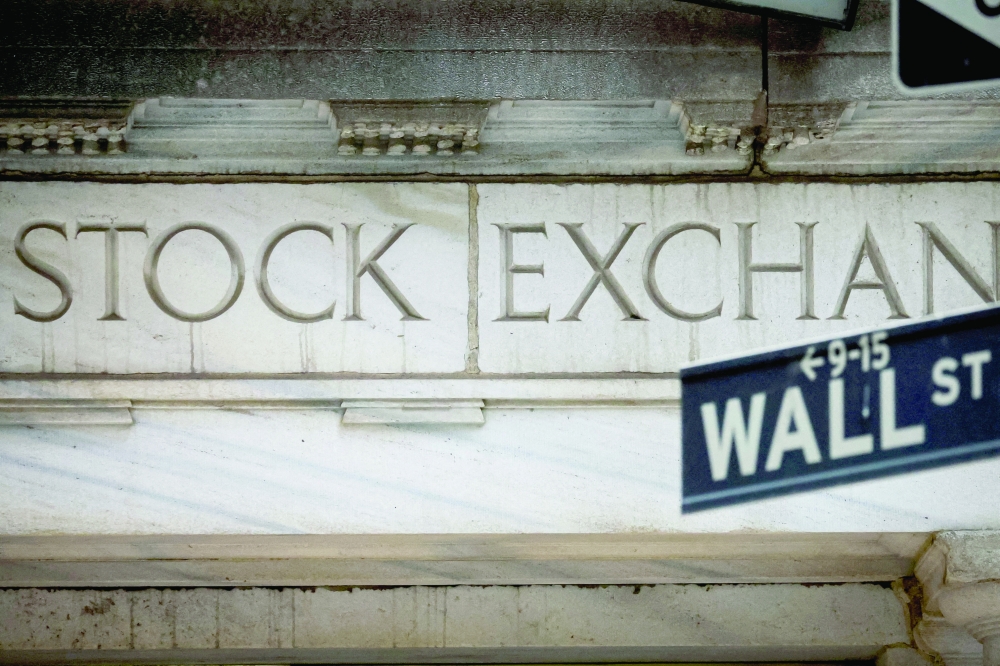 The Wall St entrance to the NYSE is seen in New York