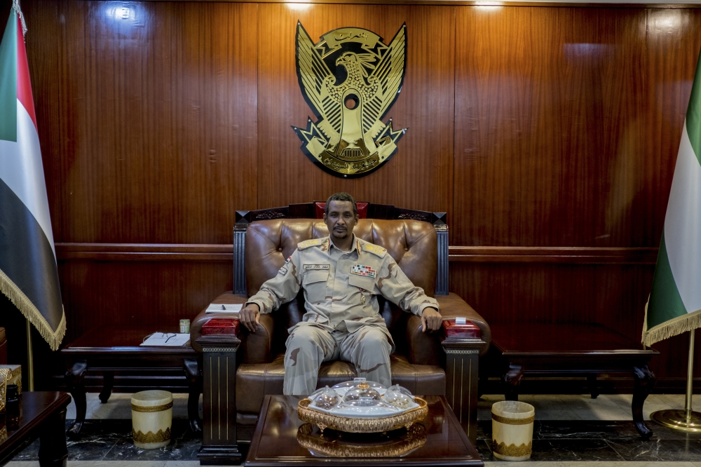 Lt. Gen. Mohamed Hamdan, also known as Hemeti, the de-facto ruler of Sudan, at the countrys military headquarters in Khartoum. (Declan Walsh/The New York Times)