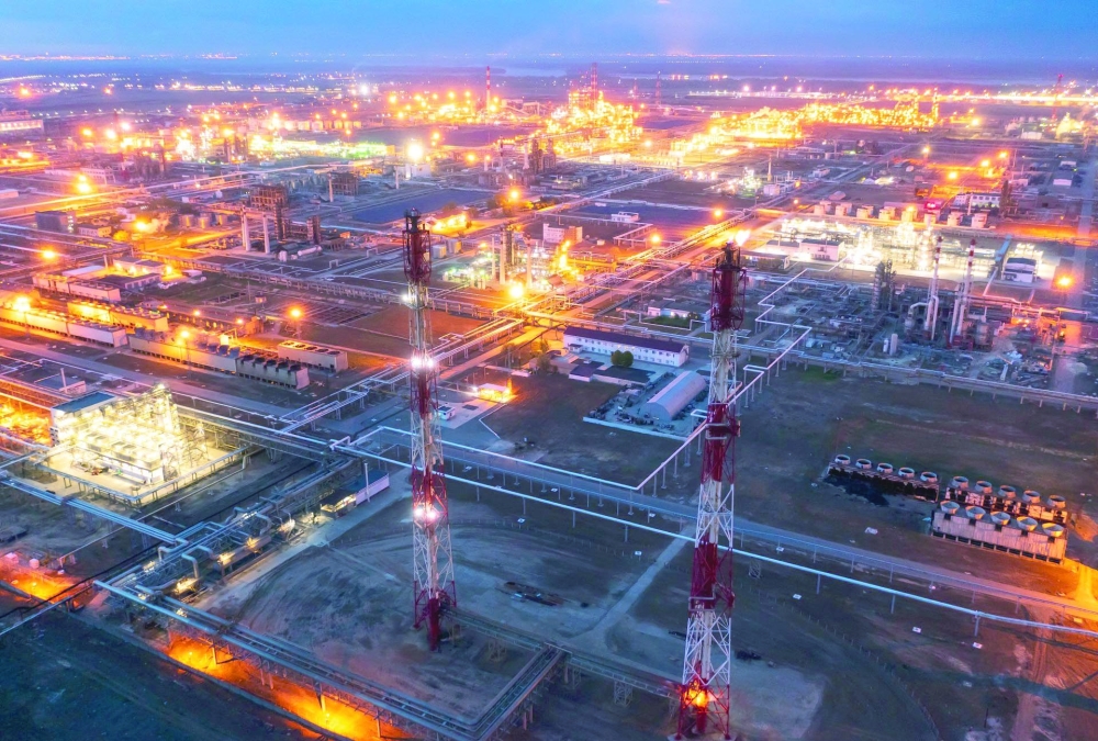 A general view shows the oil refinery of the Lukoil company in Volgograd, Russia. — Reuters