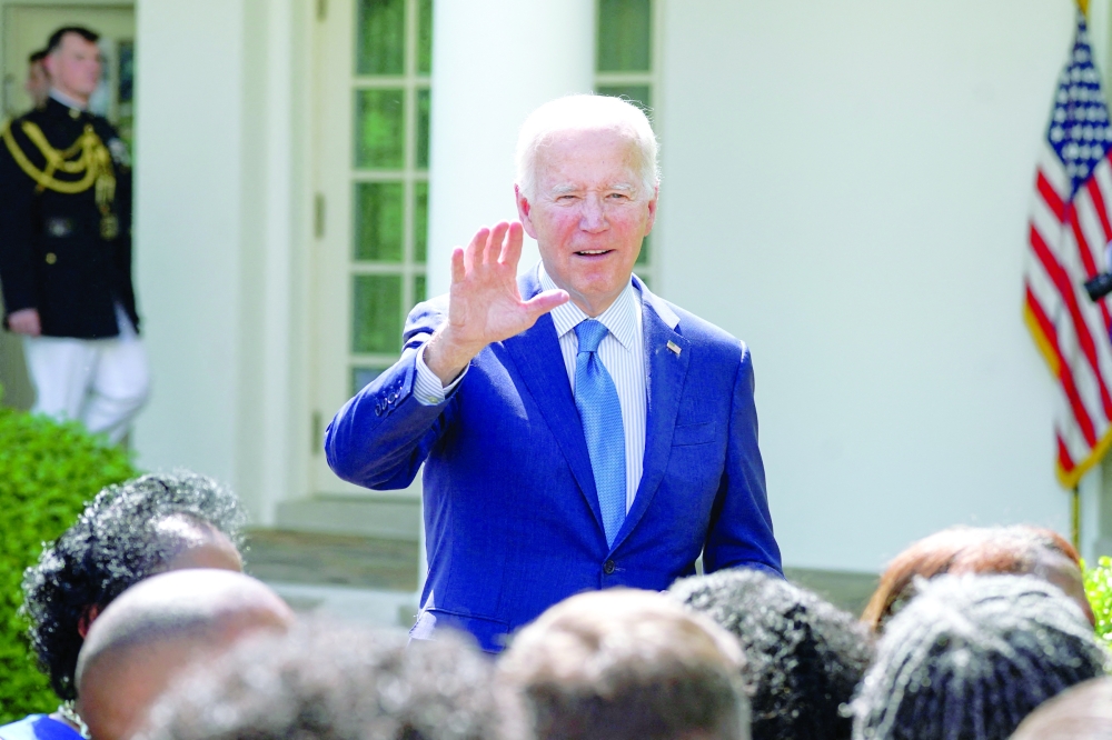 President Joe Biden waves prior to signing an executive order at the White House in Washington, U.S. File photo of Reuters 
