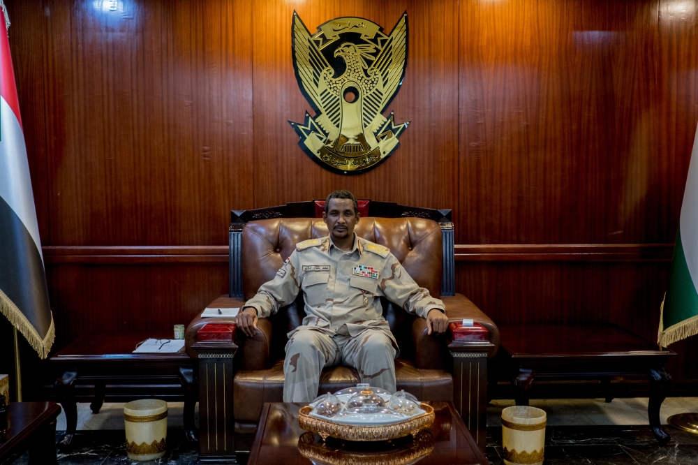 Lt. Gen. Mohamed Hamdan, also known as Hemeti, the de-facto ruler of Sudan, at the country’s military headquarters in Khartoum. 