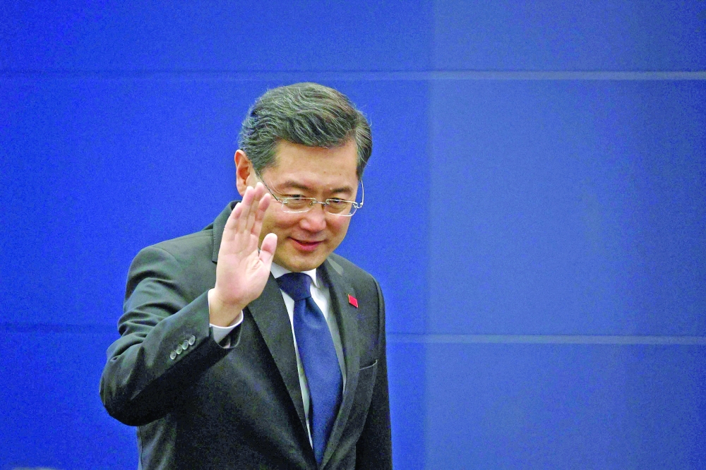 Chinese Foreign Minister Qin Gang attends the "Lanting Forum" to deliver a keynote speech in Beijing. — Reuters file photo.