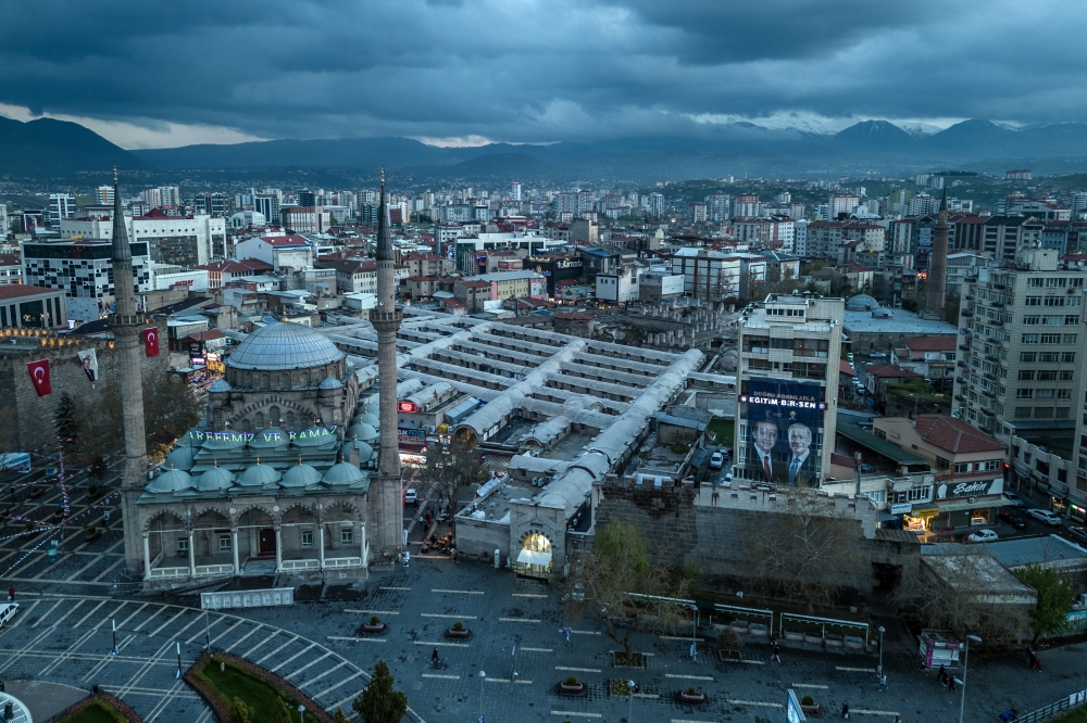 An aerial view of Kayseri, Turkey, on April 20, 2023. Kayseri has voted for President Recep Tayyip Erdogan and his party in every election since 2002. (Sergey Ponomarev/The New York Times)