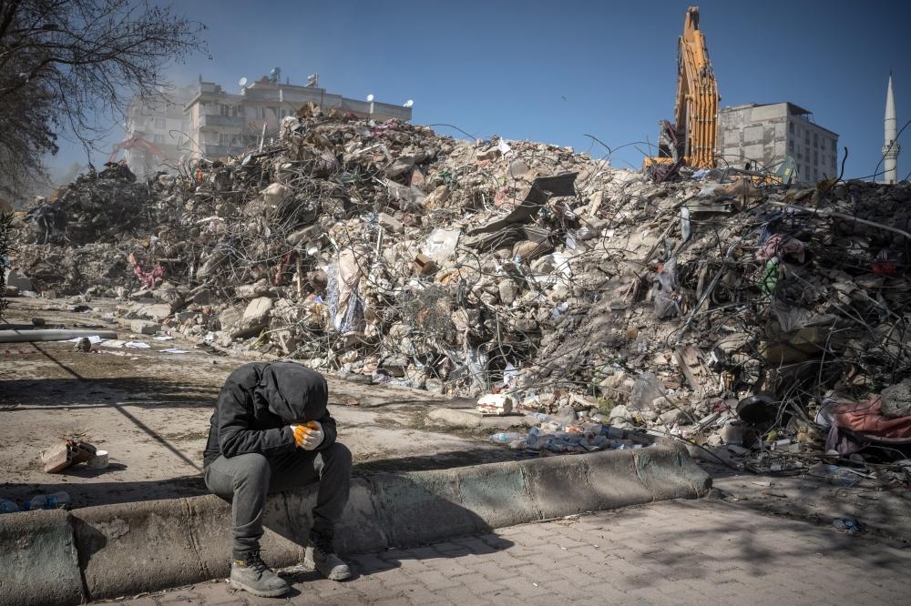 Rubble in Kahramanmaras, Turkey, on Feb. 13, 2023, after earthquakes on Feb. 6 killed more than 50,000 people.  (Sergey Ponomarev/The New York Times)