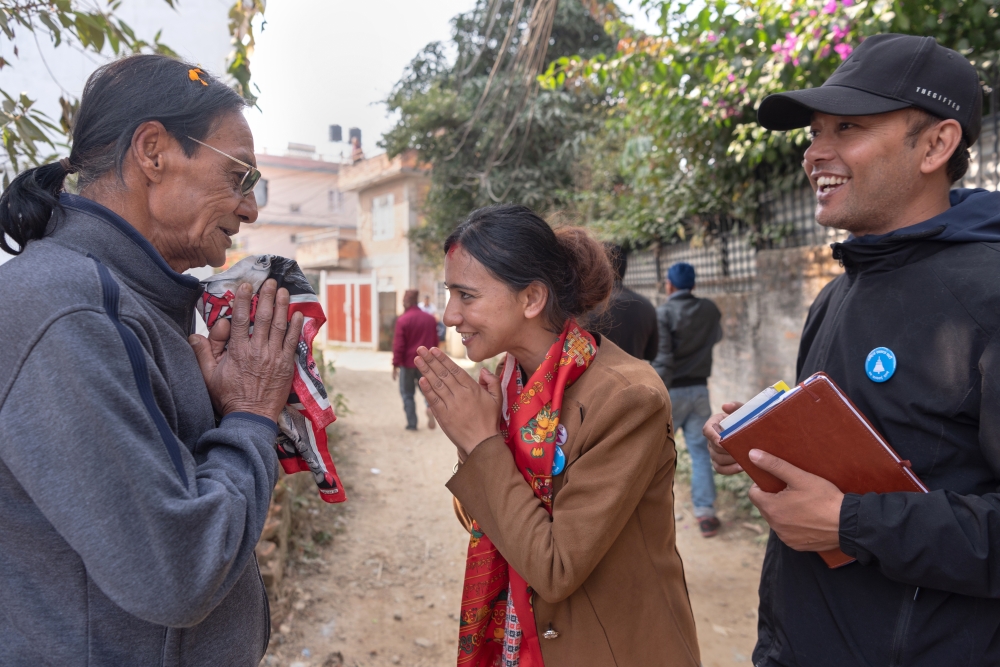 Young Nepalis, many of whom go overseas for employment or schooling, at the airport in Kathmandu, Nepal, Nov. 17, 2022. (Saumya Khandelwal/The New York Times)