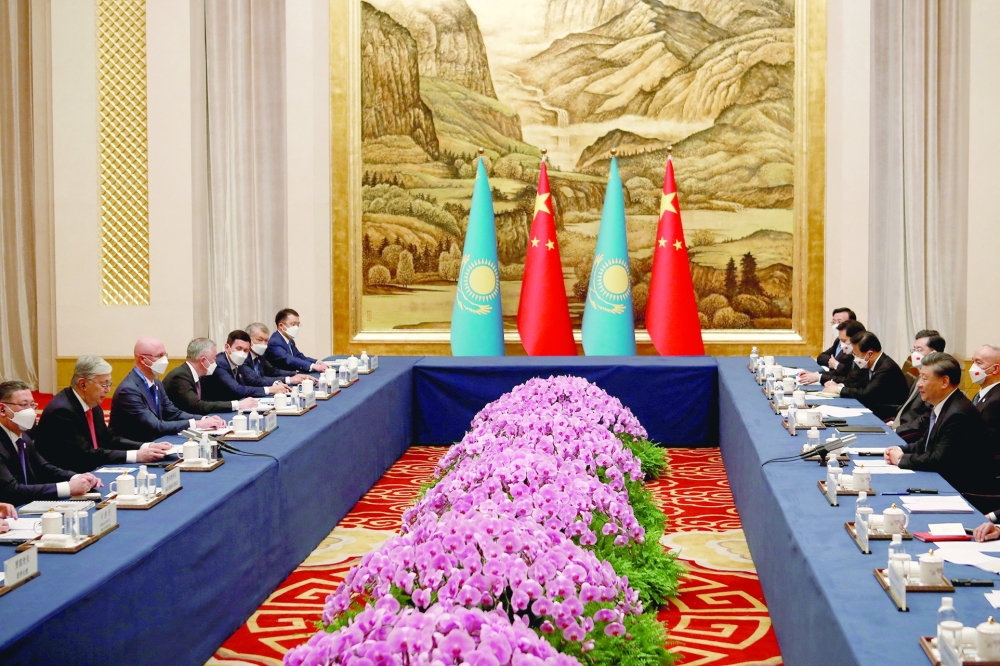 Chinese President Xi Jinping attends a meeting with Kazakhstan's President Kassym-Jomart Tokayev, ahead of the China-Central Asia Summit in Xian, China. — Reuters