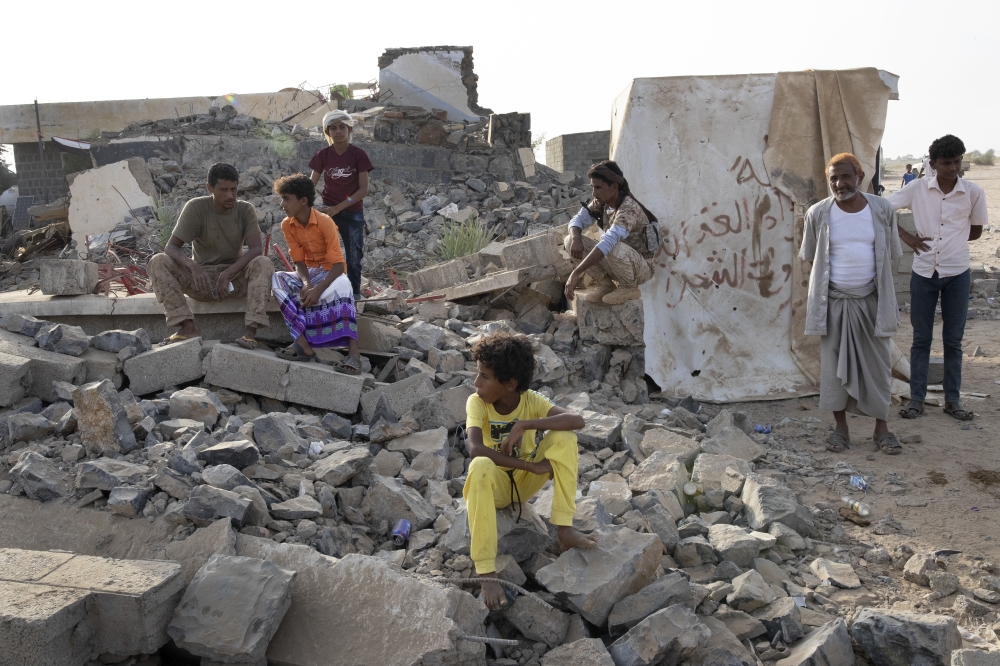 A former school in Hairan District that Saudi forces say was destroyed by Houthis fighters, in northern Yemen, on Jan. 21, 2019. (Tyler Hicks/The New York Times)