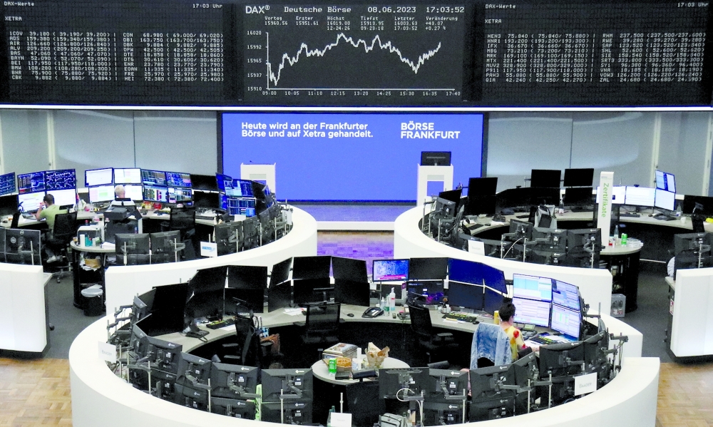 The German share price index DAX graph is pictured at the stock exchange in Frankfurt. - Reuters
