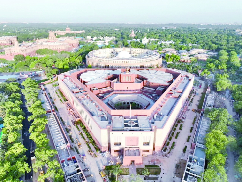 View of India's new parliament building in New Delhi.