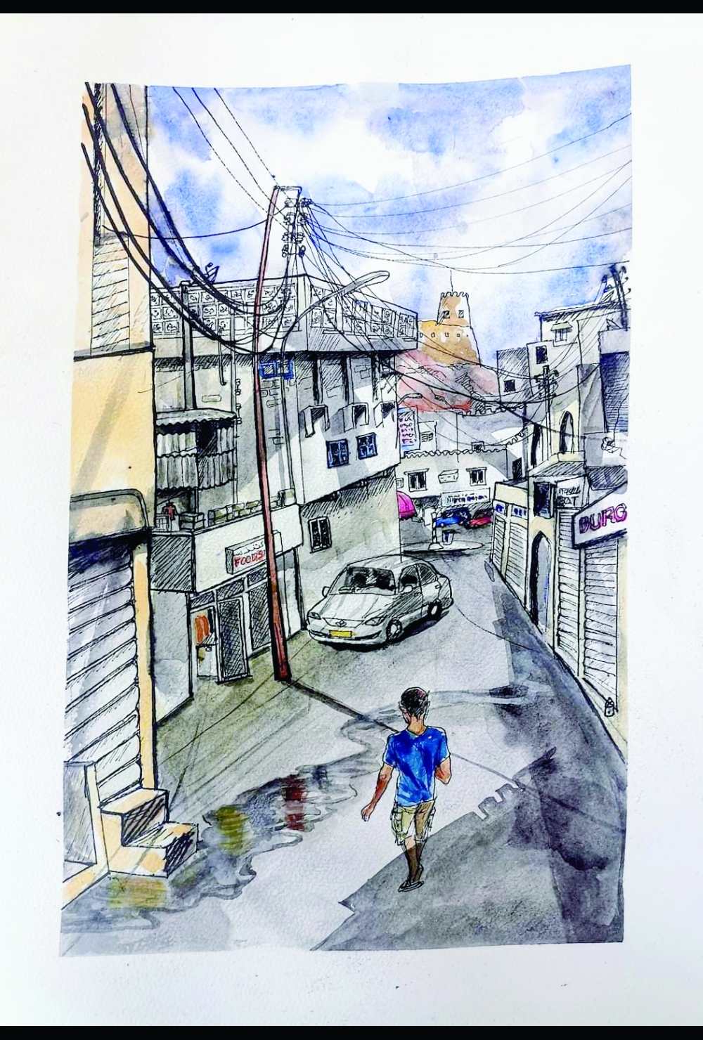 Scene from an inside road of Muttrah