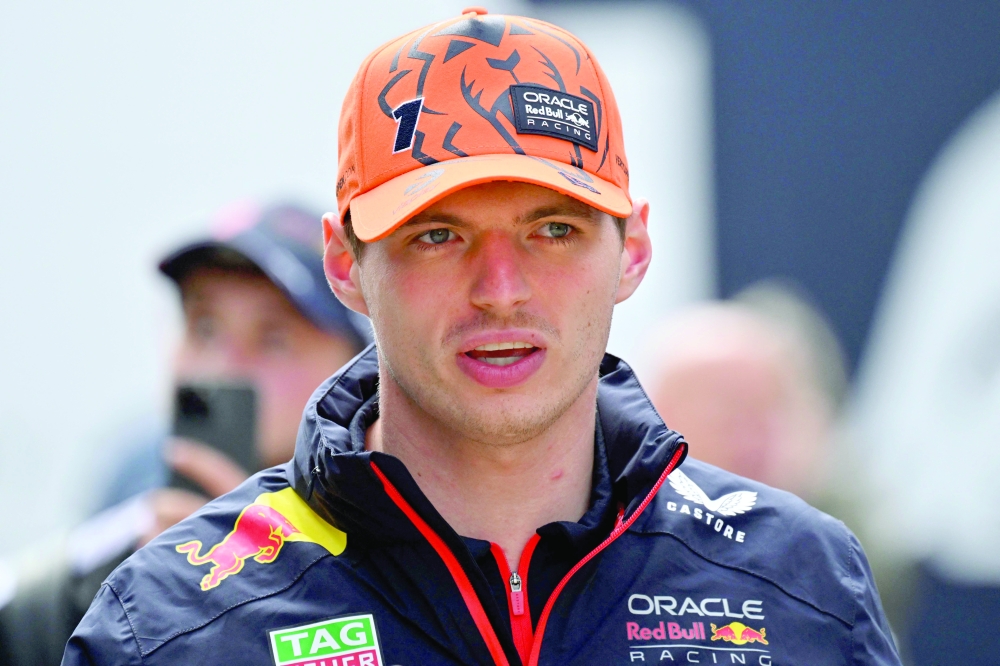 Red Bull Racing's Dutch driver Max Verstappen is seen in the paddock ahead of the Formula One British Grand Prix at the Silverstone motor racing circuit in Silverstone, central England on July 6, 2023. (Photo by ANDREJ ISAKOVIC / AFP)

