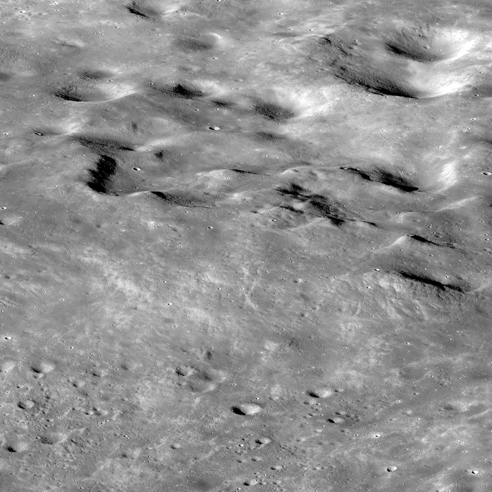 A small portion of the Compton-Belkovich volcanic complex on the moon. (NASA/GSFC/Arizona State University via The New York Times)