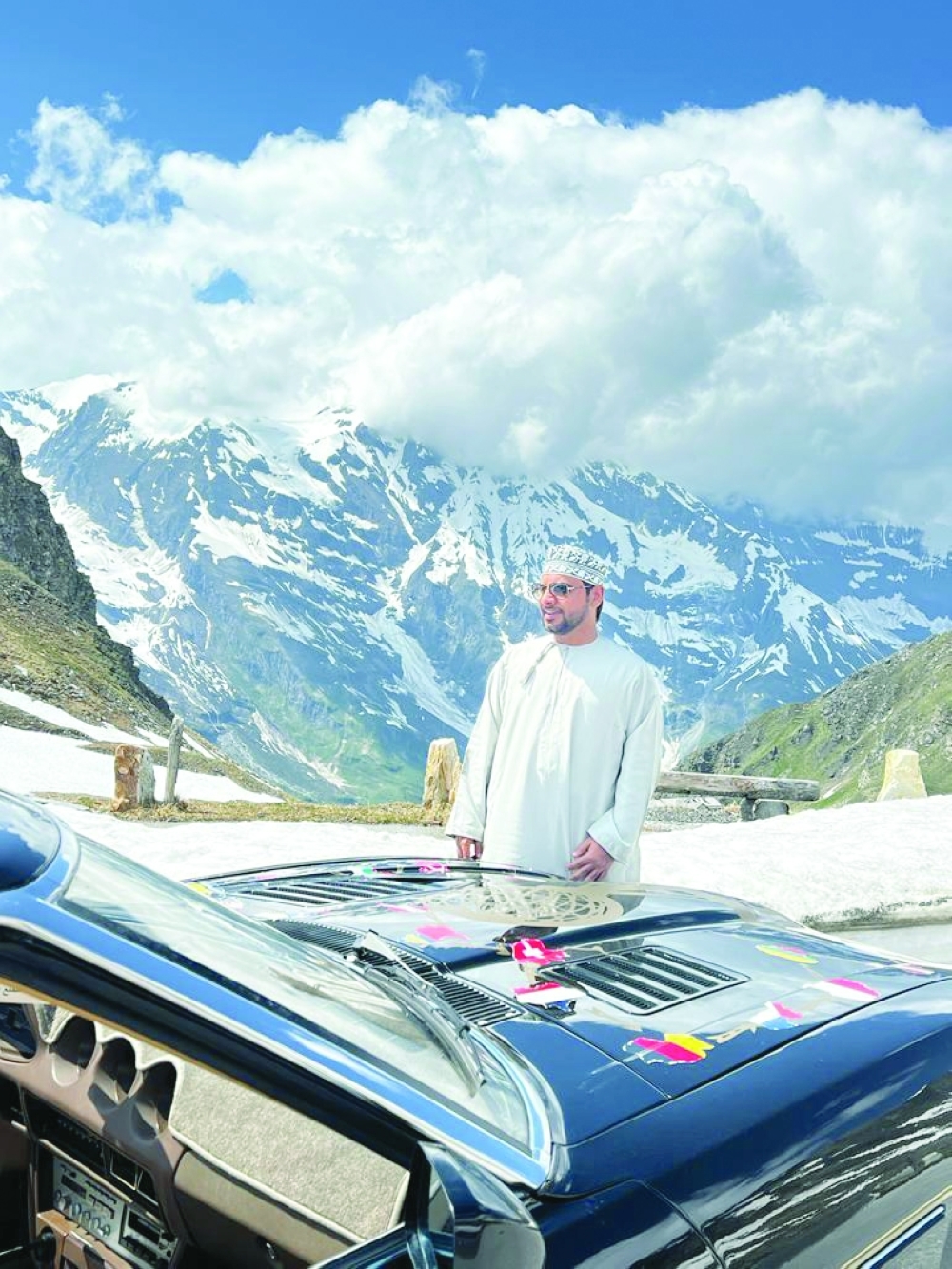 Moadh Al Sadi with his car