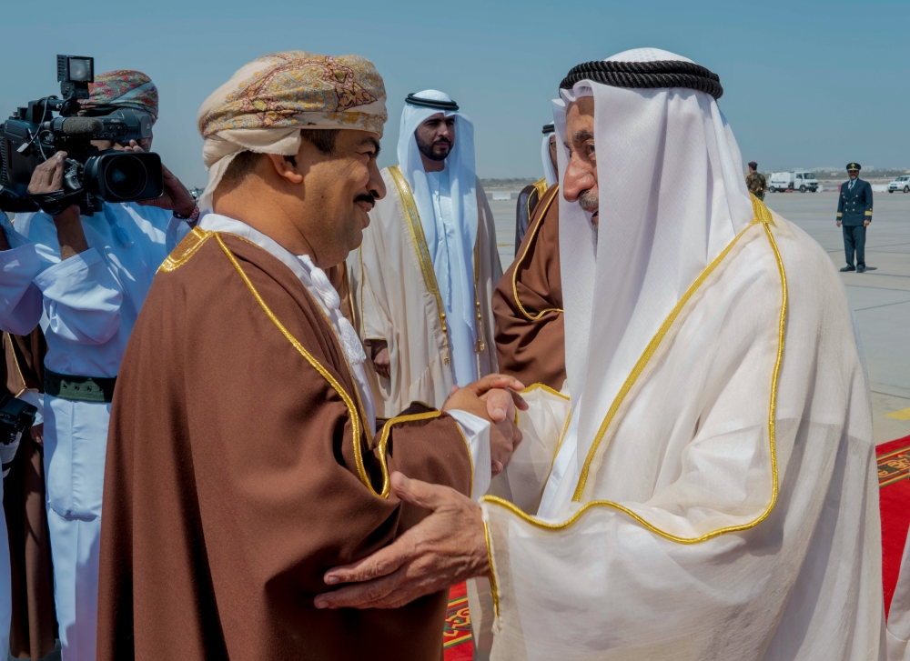 Oman's Minister of Information welcomes Sheikh Dr. Sultan bin Mohammad Al Qasimi, Ruler of the Emirate of Sharjah