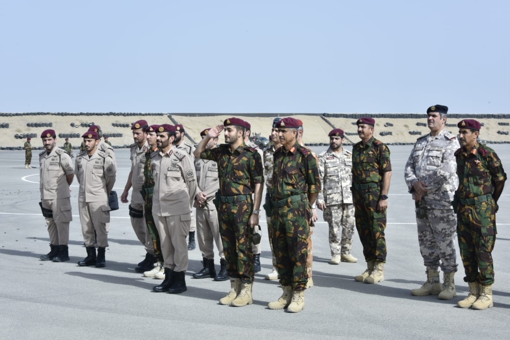 HH Sayyid Theyazin bin Haitham al Said, Minister of Culture, Sports and Youth, attended the final practical demonstration of the Omani-Qatari joint security drill Falcon Eye 
