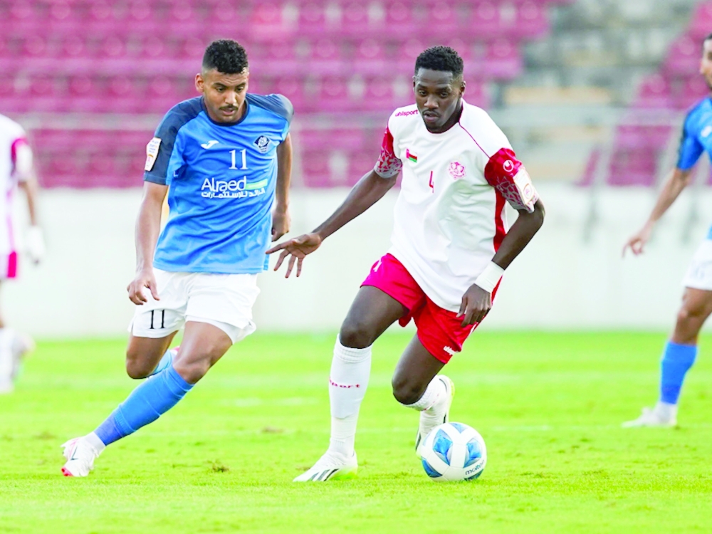 Dhofar V Al Shabab match at Al Saada Stadium in the sixth week of Omantel League