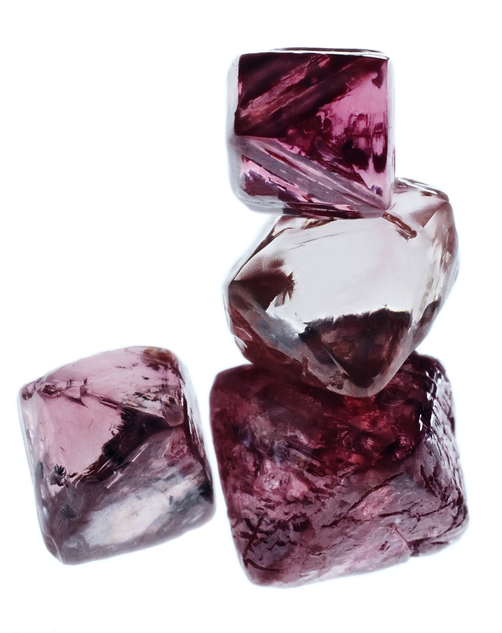 In an undated image from Murray Rayner, pink diamonds found in the Argyle mine in Australia. (Murray Rayner via The New York Times) 